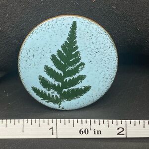 Ladies vintage handmade enameled Christmas tree copper broach